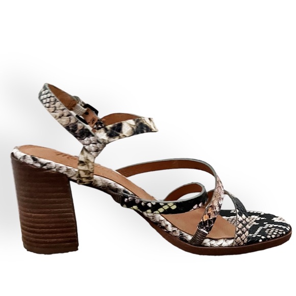 Madewell The Edie Sandal in Snake Embossed Leather - Picture 4 of 8